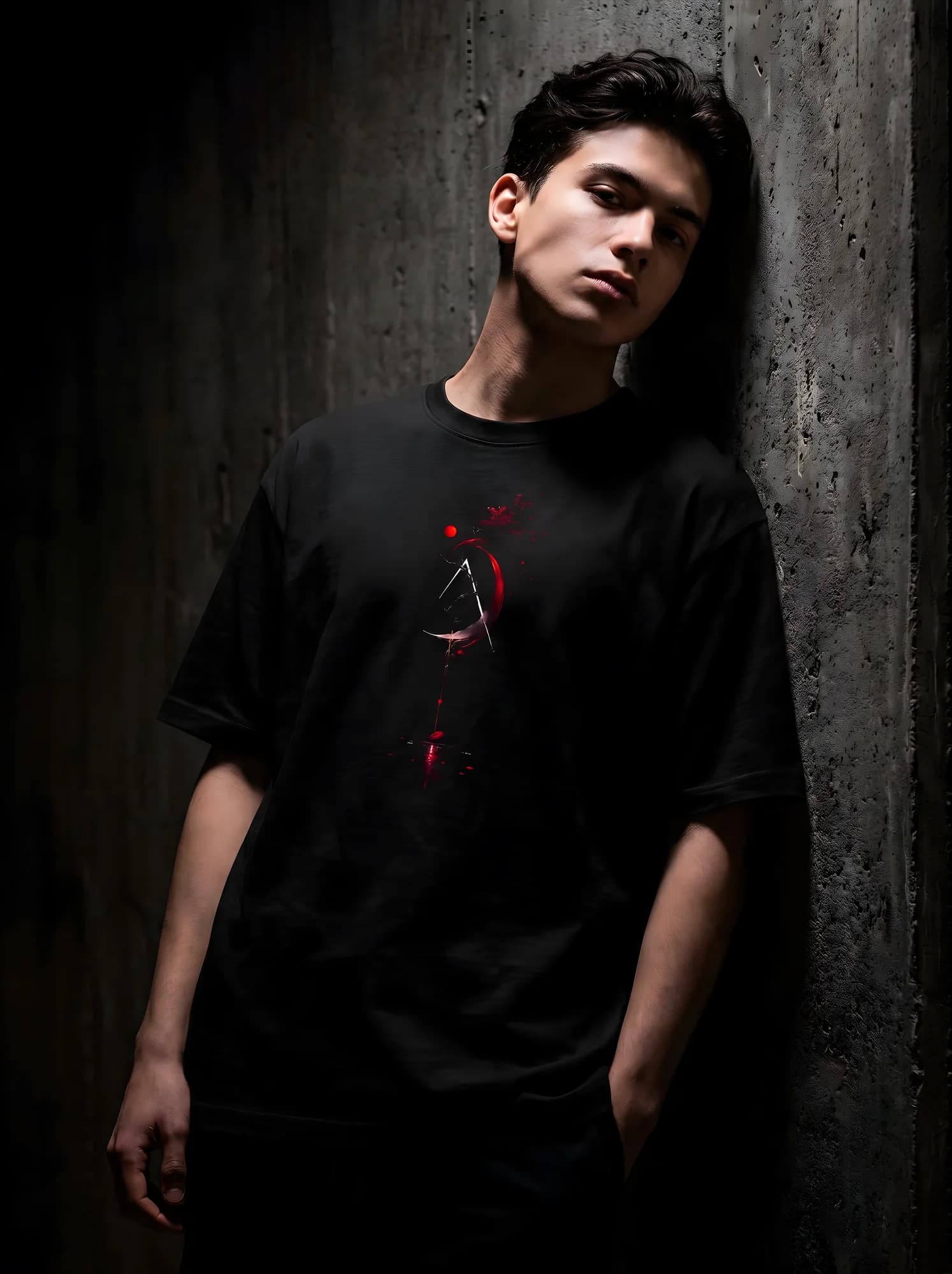 Remera Oversize Negra Kaneki Ken – Nixon Droop #4 Edición Limitada
