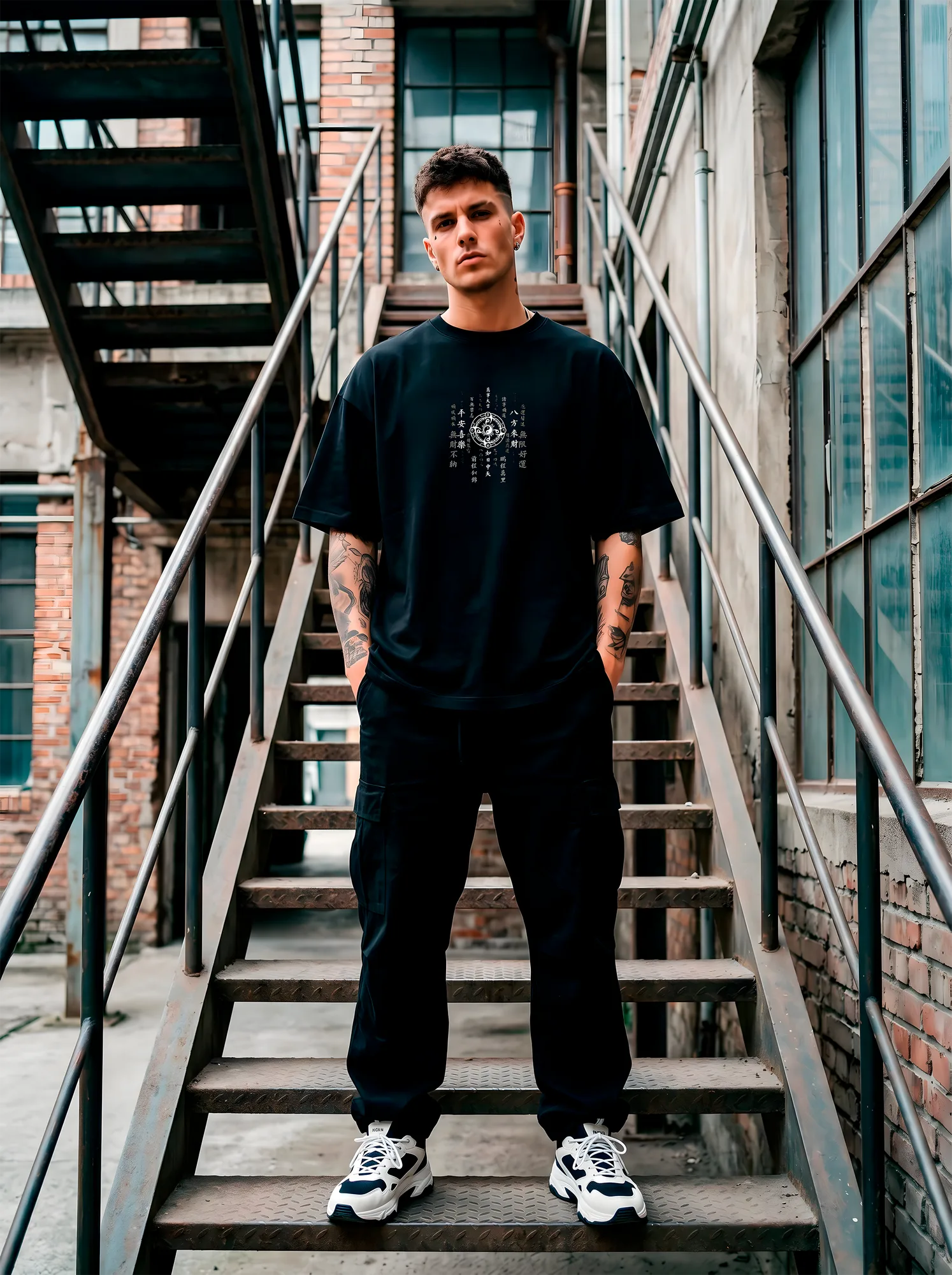 Remera Oversize Negra Qin Shi Huang – Nixon Droop #2 Edición Limitada