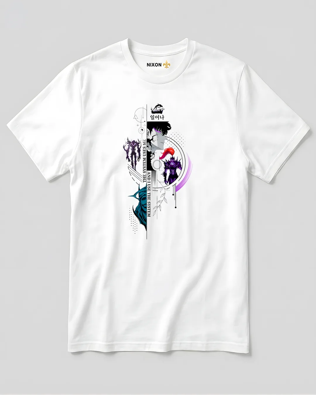Remera Oversize blanca Sung Jin-woo Solo Leveling— Droop #22 Edición Limitada