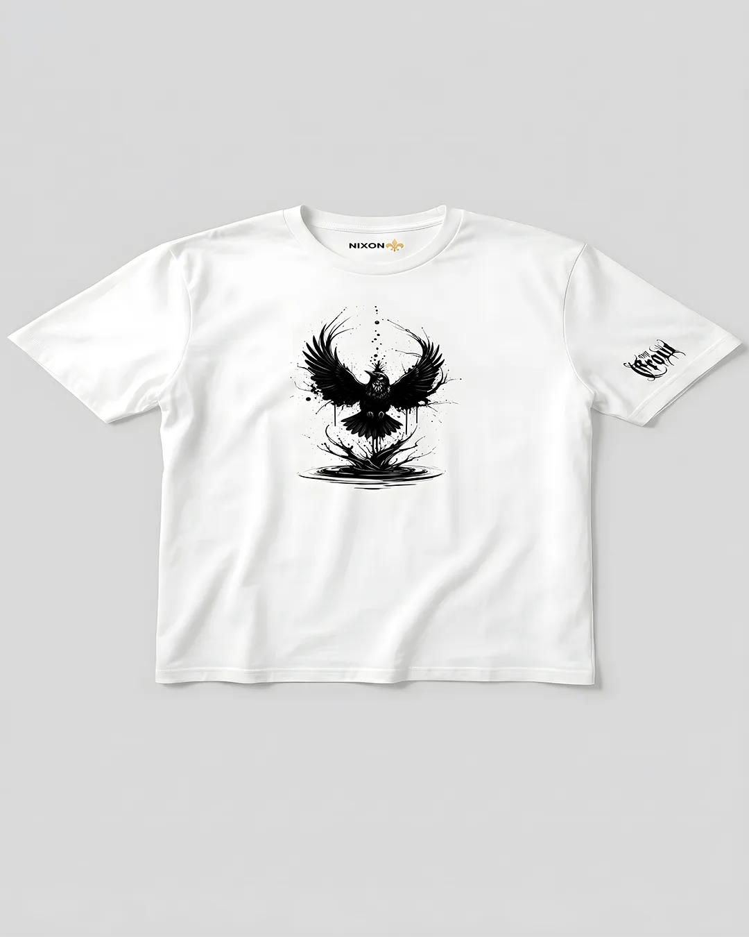 Remera Oversize blanca Eric Draven The Crow 1994— Droop #21 Edición Limitada